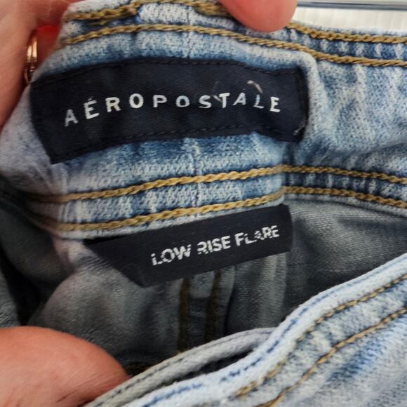 Aeropostale 4R Low Rise Flare Jeans Light Wash Y2K Vintage Retro Revival Classic - Picture 8 of 10